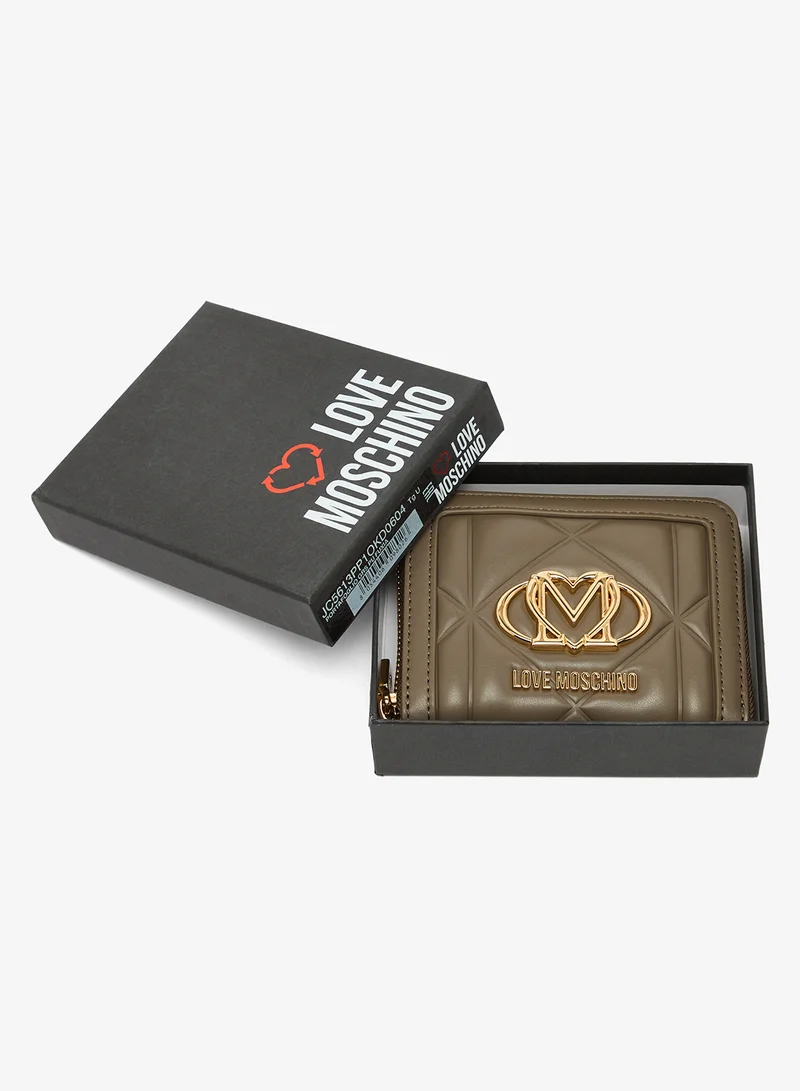 Love Moschino  Embossed Q PU Wallet for Women | Best Price UAE